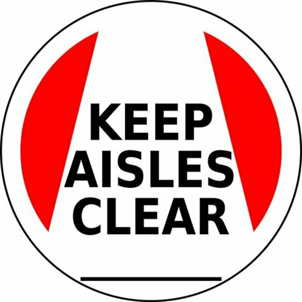 Pristine Products Keep Aisles Clear Floor Sign. stKAC12